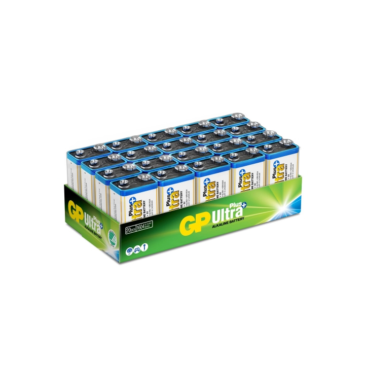 GP Ultra Plus Alkaline 9V 20 Pack (S) i gruppen Elektronikk / Batterier & Ladere / Batterier / 9V hos TP E-commerce Nordic AB (C59983)