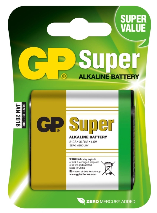 GP Super Alkaline 4,5V 1 Pack (B) i gruppen Elektronikk / Batterier & Ladere / Batterier / Andre hos TP E-commerce Nordic AB (C59992)