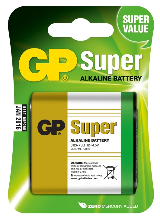 GP Super Alkaline 4,5V 1 pakke (B) i gruppen Elektronikk / Batterier & Ladere / Batterier / Andre hos TP E-commerce Nordic AB (C59992)