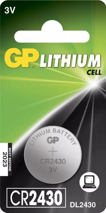 GP CR2430 litium-mynt, 1 pakke (B) i gruppen Elektronikk / Batterier & Ladere / Batterier / knappcelle hos TP E-commerce Nordic AB (C59996)