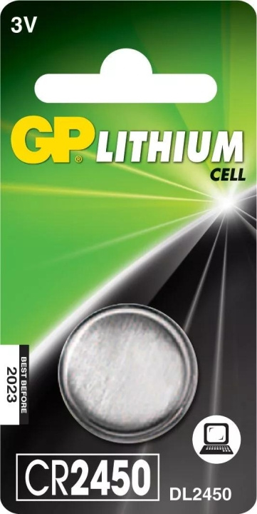GP CR2450 Lithium Coin, 1 Pack (B) i gruppen Elektronikk / Batterier & Ladere / Batterier / knappcelle hos TP E-commerce Nordic AB (C59999)
