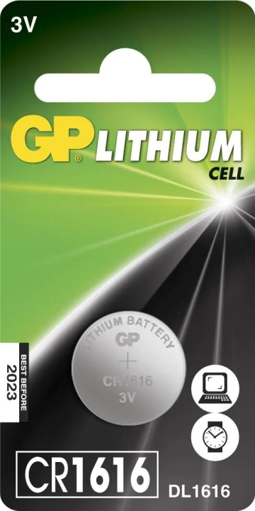 GP CR1616 Lithium Coin 1 Pack (B) i gruppen Elektronikk / Batterier & Ladere / Batterier / knappcelle hos TP E-commerce Nordic AB (C60002)