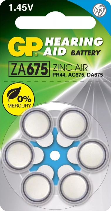 GP Høreapparat ZA675 6-pakning (B) i gruppen Elektronikk / Batterier & Ladere / Batterier / Høreapparatbatterier hos TP E-commerce Nordic AB (C60006)