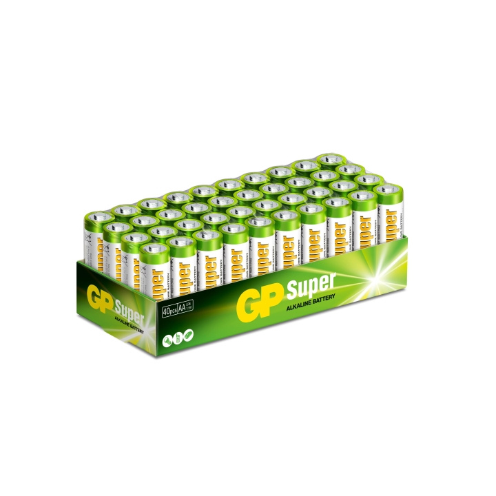 GP Super Alkaline AA 40-pakning (S) i gruppen Elektronikk / Batterier & Ladere / Batterier / AA hos TP E-commerce Nordic AB (C60022)