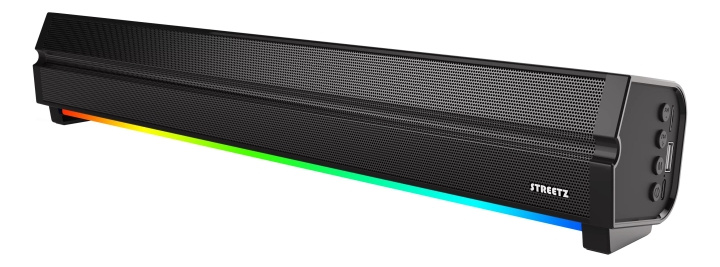Streetz SB100 Bluetooth-lydplanke, RGB-lys, micro SD-spor i gruppen Elektronikk / Lyd & Bilde / Hjemmekino, HiFi og bærbar / Soundbars hos TP E-commerce Nordic AB (C60047)
