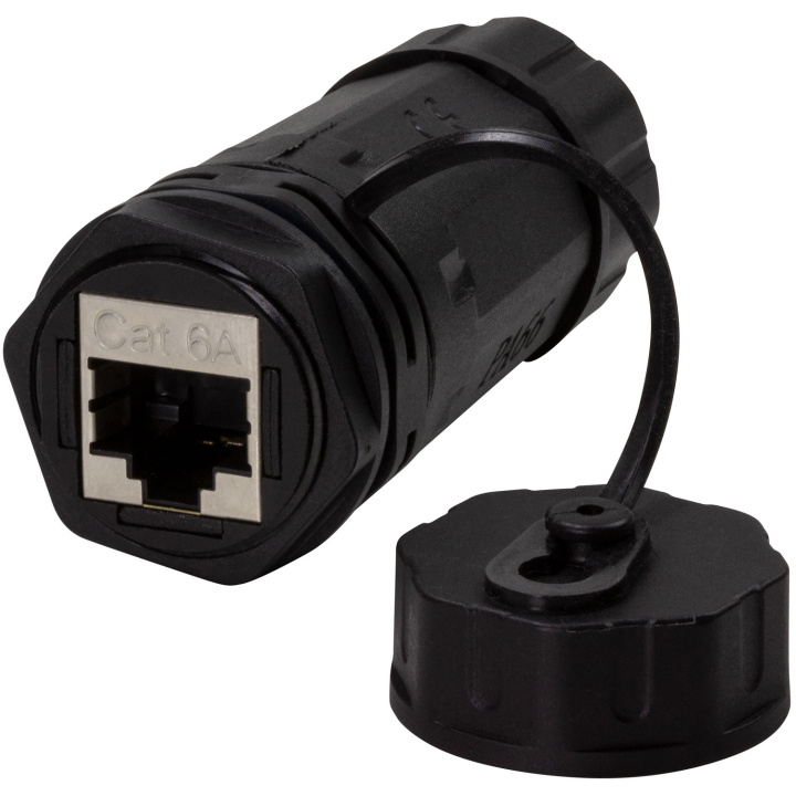 LogiLink CAT6A Skruvkoppling Utomhus 2 x RJ45 IP68 med kabelhylsa i gruppen Datautstyr / Kabler og adaptere / Nettverk / Stikkontakter hos TP E-commerce Nordic AB (C60277)