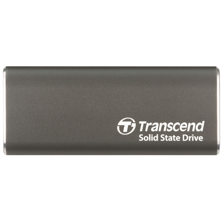 Transcend Bærbar SSD ESD256C USB-C 1 TB 10 Gbps (R1050/W950 Mb/s) i aluminium i gruppen Datautstyr / Datamaskin Tilbehør / Eksterne Harddisker hos TP E-commerce Nordic AB (C60282)