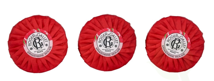 Roger & Gallet Gingembre Rouge Giftset 300 g Soap Bar - 3x100gr i gruppen HELSE OG SKJØNNHET / Gavesett / Gavesett for henne hos TP E-commerce Nordic AB (C60343)