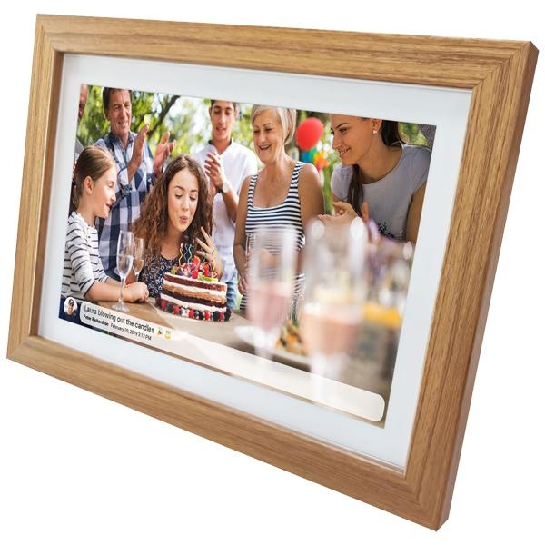 Denver FRAMEO PFF-1542LW Digital fotoramme 15,6 Wood i gruppen Elektronikk / Lyd & Bilde / Digitale fotorammer hos TP E-commerce Nordic AB (C60519)
