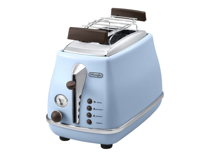 Delonghi De\'Longhi Icona Vintage CTOV 2103.AZ Brødrister Himmelblå i gruppen HJEM, HUS OG HAGE / Husholdningsapparater / Brødristere og toastjern / Brødristere hos TP E-commerce Nordic AB (C60546)