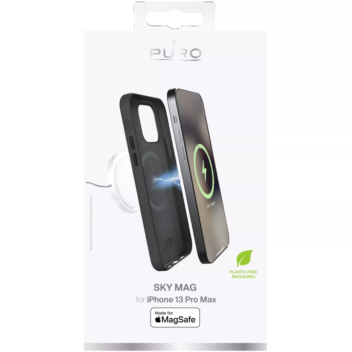 Puro iPhone 13 Pro Max SKYMAG-deksel i skinnutseende, svart i gruppen SMARTTELEFON & NETTBRETT / Mobilbeskyttelse / Apple / iPhone 13 Pro Max / Deksel hos TP E-commerce Nordic AB (C60733)