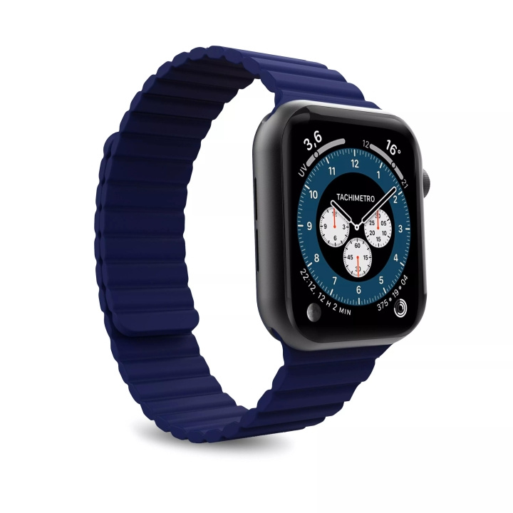Puro Apple Watch Band 42-44mm M/L ICON LINK, Space Blue i gruppen SMARTTELEFON & NETTBRETT / Trening, hjem og fritid / Apple Watch og tilbehør / Tilbehør hos TP E-commerce Nordic AB (C60735)