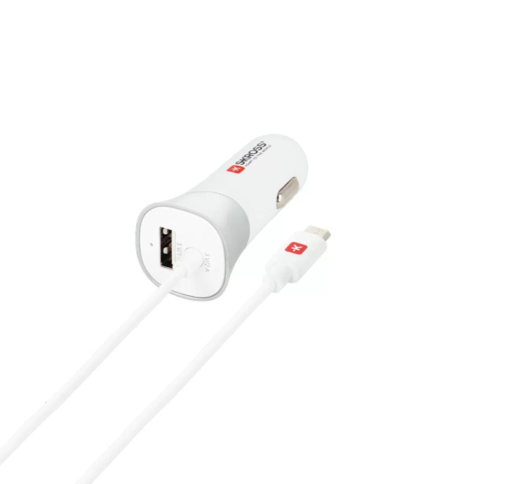 SKROSS USB-billaddare med micro-USB-kabel i gruppen SMARTTELEFON & NETTBRETT / Ladere og Kabler / Billader / Billader microUSB hos TP E-commerce Nordic AB (C60753)