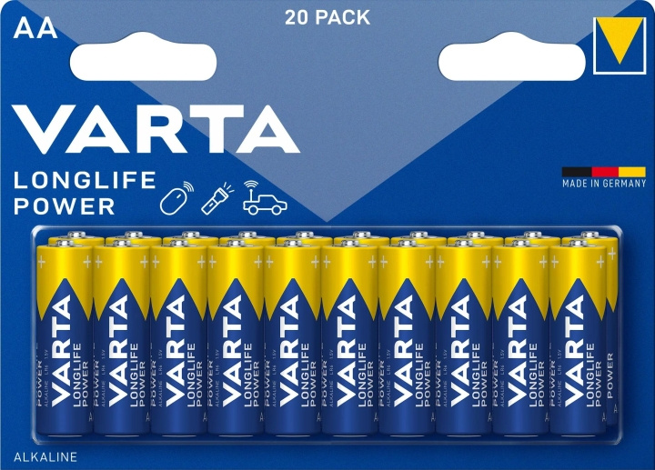 Varta Longlife Power AA 20 Pack i gruppen Elektronikk / Batterier & Ladere / Batterier / AA hos TP E-commerce Nordic AB (C60778)