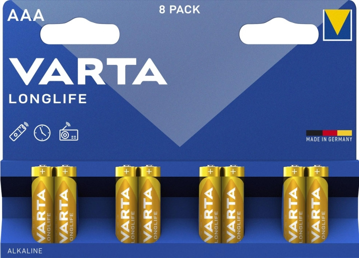 Varta Longlife AAA 8-pakning i gruppen Elektronikk / Batterier & Ladere / Batterier / AAA hos TP E-commerce Nordic AB (C60784)