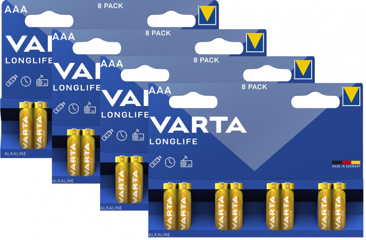 Varta Longlife AAA-Batterier, 32-pakning i gruppen Elektronikk / Batterier & Ladere / Batterier / AAA hos TP E-commerce Nordic AB (C60784PKT)