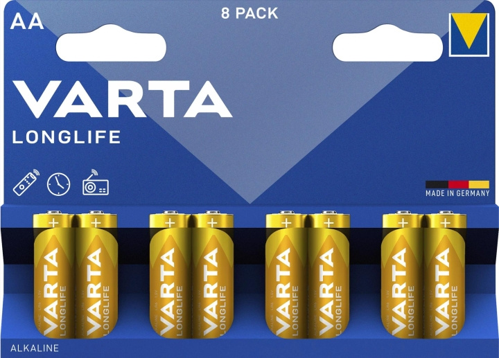 Varta Longlife AA 8 Pack (B) i gruppen Elektronikk / Batterier & Ladere / Batterier / AA hos TP E-commerce Nordic AB (C60785)