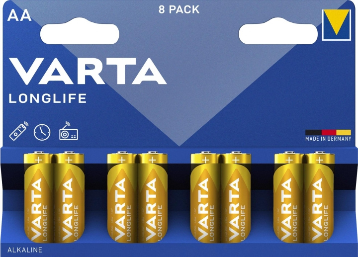 Varta Longlife AA 8-pakning (B) i gruppen Elektronikk / Batterier & Ladere / Batterier / AA hos TP E-commerce Nordic AB (C60785)