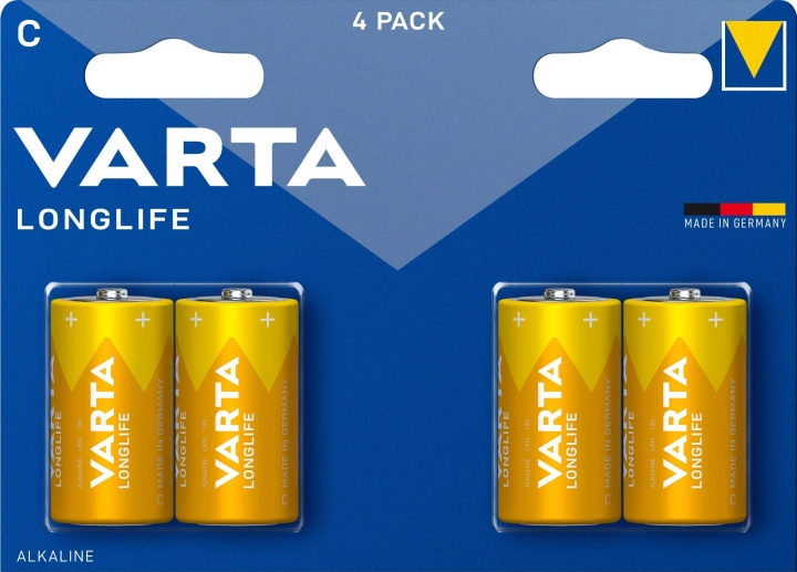 Varta Longlife C 4 Pack i gruppen Elektronikk / Batterier & Ladere / Batterier / Andre hos TP E-commerce Nordic AB (C60786)