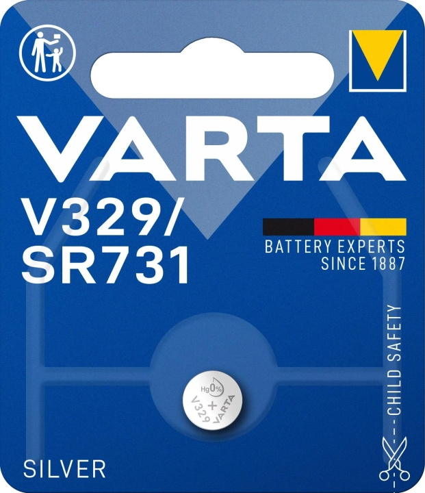 Varta V329/SR731 Silver Coin 1-pakning i gruppen Elektronikk / Batterier & Ladere / Batterier / knappcelle hos TP E-commerce Nordic AB (C60807)
