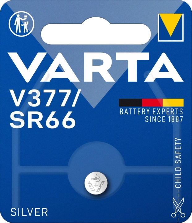 Varta V377/SR66 Sølvmynt 1 pakke (B) i gruppen Elektronikk / Batterier & Ladere / Batterier / knappcelle hos TP E-commerce Nordic AB (C60810)