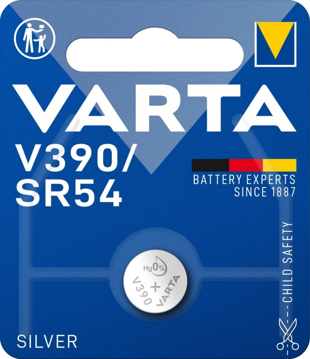 Varta V390/SR54 Sølvmynt 1 pakke i gruppen Elektronikk / Batterier & Ladere / Batterier / knappcelle hos TP E-commerce Nordic AB (C60812)