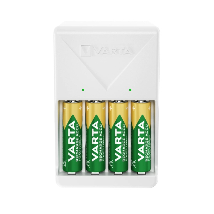 Varta Plug Charger, inkluderer 4x AA 2100 mAh i gruppen Elektronikk / Batterier & Ladere / Batterilader hos TP E-commerce Nordic AB (C60816)