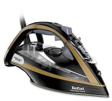 Tefal Ultimate Pure FV9865E0 Ångstrykjärn 3000W Svart Guld i gruppen HJEM, HUS OG HAGE / Omsorg for klær (Finns inte riktigt något norskt ord för detta...) / Strykejern hos TP E-commerce Nordic AB (C60892)