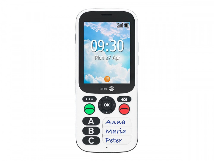 Doro 780X 2.8 4GB Svart Vit i gruppen SMARTTELEFON & NETTBRETT / Mobiltelefoner & smartphones hos TP E-commerce Nordic AB (C60942)