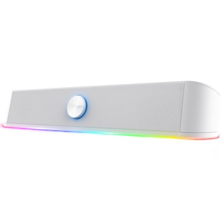 Trust GXT 619W Thorne RGB Soundbar Vit i gruppen Elektronikk / Lyd & Bilde / Hjemmekino, HiFi og bærbar / Soundbars hos TP E-commerce Nordic AB (C60980)