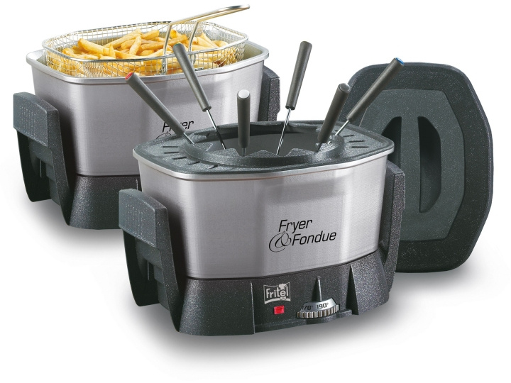 FRITEL Starter Deep Fryer / Fondue 1.5 liters Black/Gray/Silver i gruppen HJEM, HUS OG HAGE / Husholdningsapparater / Airfryers og frityrkokere hos TP E-commerce Nordic AB (C61076)