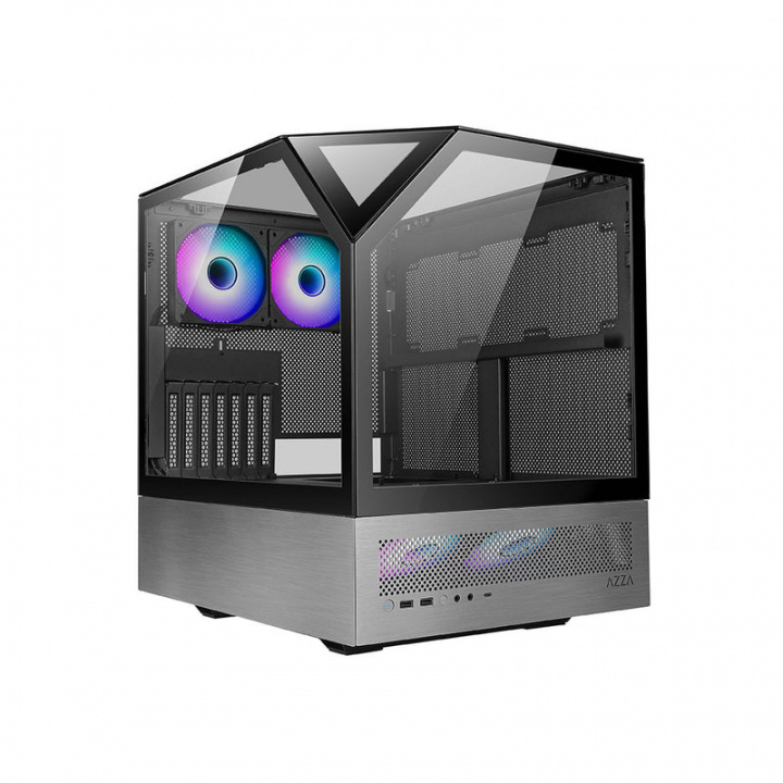 AZZA Sanctum 810 Tower Extended ATX No Power Supply Black Silver i gruppen Datautstyr / PC-Komponenter / Chassis hos TP E-commerce Nordic AB (C61233)