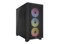 Corsair 3000D RGB AIRFLOW Tower Extended ATX uten strømforsyning Svart i gruppen Datautstyr / PC-Komponenter / Chassis hos TP E-commerce Nordic AB (C61313)