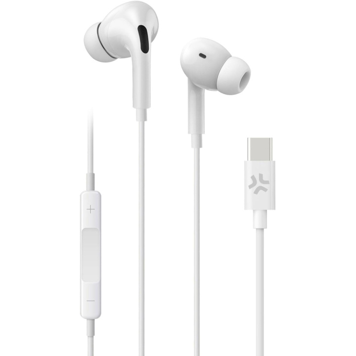 Celly UP1200 Stereohodetelefoner i øret USB-C hvit i gruppen Elektronikk / Lyd & Bilde / Hodetelefoner & Tilbehør / Hodetelefoner hos TP E-commerce Nordic AB (C61389)