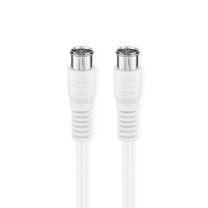 Nedis Satellite & Antennekabel | F Han Quick | F Han Quick | Nikkel belagt | 75 Ohm | Dobbelt skjermet | 5.00 m | Rund | PVC | Hvit | Boks i gruppen Elektronikk / Kabler og adaptere / Antennekabler og tilbehør / Antennekabler hos TP E-commerce Nordic AB (C61423)