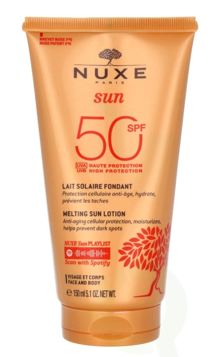 Nuxe Sun Melting Lotion High Prot. For Face SPF50 150 ml i gruppen HELSE OG SKJØNNHET / Hudpleie / Soling / Solkrem hos TP E-commerce Nordic AB (C61481)