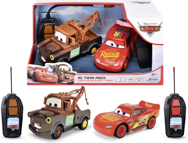 Jada Disney Pixar Cars fjernstyrte biler, Lynet McQueen og Martti, RC i gruppen LEKER, BARN OG BABY / Radiostyrt / Radiostyrte biler hos TP E-commerce Nordic AB (C61594)