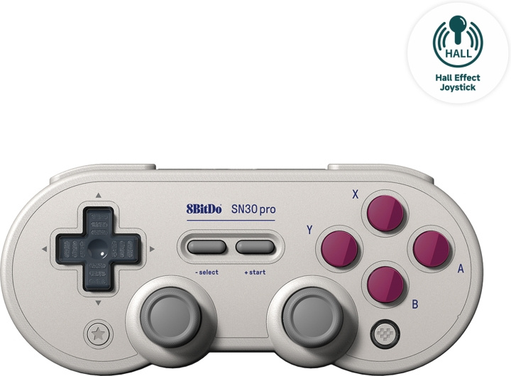 8BitDo SN30 Pro G Classic - Hall Edition trådlös spelkontroll, Switch / PC / Android i gruppen Elektronikk / TV-spill & tilbehør / Nintendo Switch / Tilbehør hos TP E-commerce Nordic AB (C61644)