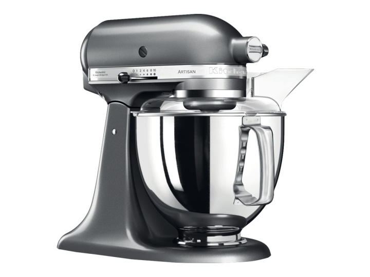 KitchenAid Artisan 5KSM175PSEMS 4,8 liter Medallion kjøkkenmaskin i sølv i gruppen HJEM, HUS OG HAGE / Husholdningsapparater / Matprosessorer og kjøkkenassistenter / Matprosessorer hos TP E-commerce Nordic AB (C61722)