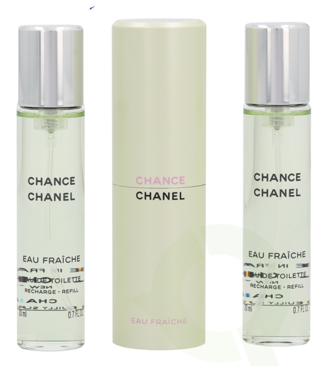 Chanel Chance Eau Fraiche Giftset 60 ml 2x Edt Spray Refill 20Ml/1x Edt Spray 20Ml - Twist and Spray i gruppen HELSE OG SKJØNNHET / Gavesett / Gavesett for henne hos TP E-commerce Nordic AB (C61889)