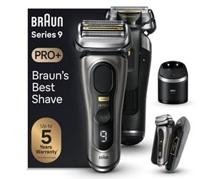 Braun Series 9 Pro+ 9575cc våt- og tørrbarbermaskin, Noble Metal i gruppen HELSE OG SKJØNNHET / Hår & styling / Barbering og trimming / Barbermaskiner hos TP E-commerce Nordic AB (C62072)