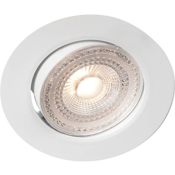 Llitt Sara 230V dimbar downlight-spotlight 3000K 400lm IP44 Hvit i gruppen Elektronikk / Lys / Taklamper hos TP E-commerce Nordic AB (C62134)