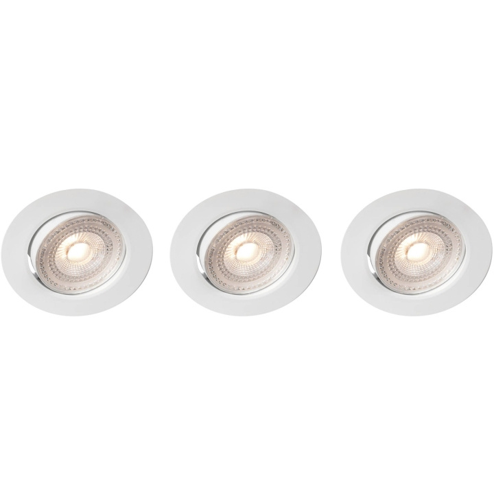 Llitt Sara 230V dimbar downlight-spotlight 3000K 400lm IP44 3-pak Hvit i gruppen Elektronikk / Lys / Taklamper hos TP E-commerce Nordic AB (C62136)