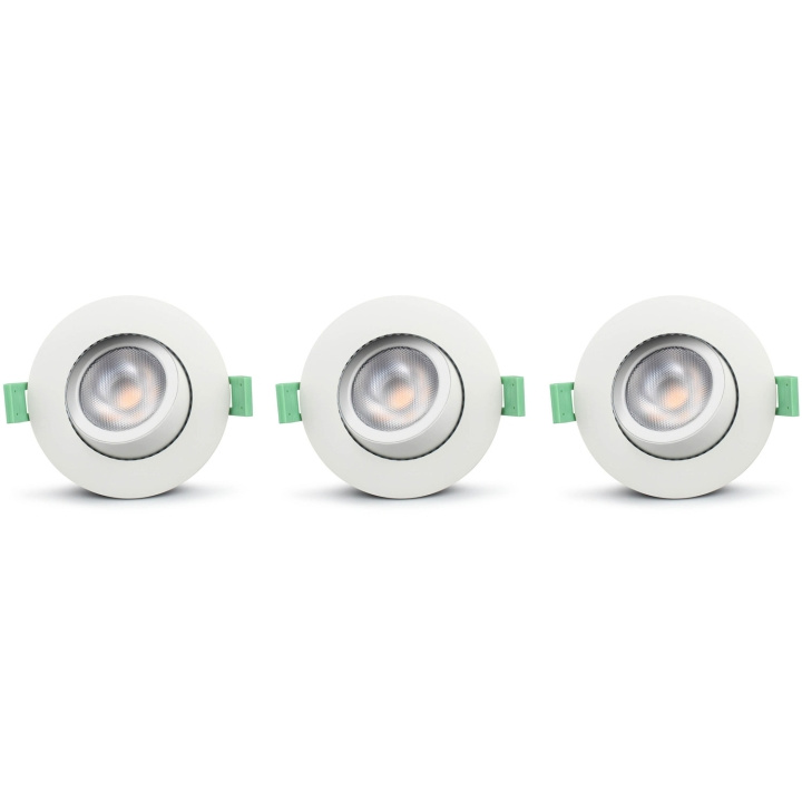 Llitt Ellen Infälld downlight Dim-to-Warm 520lm IP65 3-pack Vit i gruppen Elektronikk / Lys / Taklamper hos TP E-commerce Nordic AB (C62139)