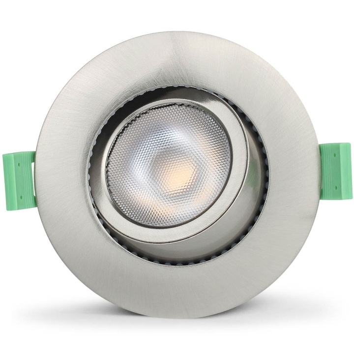 Llitt Ellen Infälld downlight Dim-to-Warm 520lm IP65 1-pack Borstad stål i gruppen Elektronikk / Lys / Taklamper hos TP E-commerce Nordic AB (C62140)