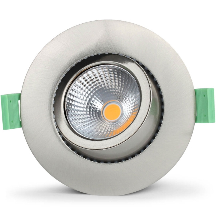 Llitt Lisa Dimbar Infälld downlight 3000K 600lm IP65 1-pack Borstad stål i gruppen Elektronikk / Lys / Taklamper hos TP E-commerce Nordic AB (C62144)