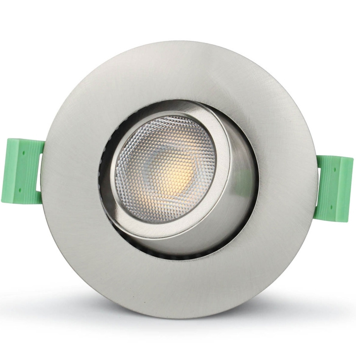 Llitt Sanna Dimbar Infälld downlight 3000K/4000K 520lm IP65 1-pack Borstad stål i gruppen Elektronikk / Lys / Taklamper hos TP E-commerce Nordic AB (C62148)