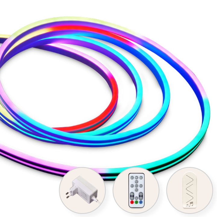 Llitt Alexandra Ledstrip-sett RGBIC Neon IP65 Smart Tuya WiFi 2 meter i gruppen HJEM, HUS OG HAGE / Smarthus / Smart belysning hos TP E-commerce Nordic AB (C62169)