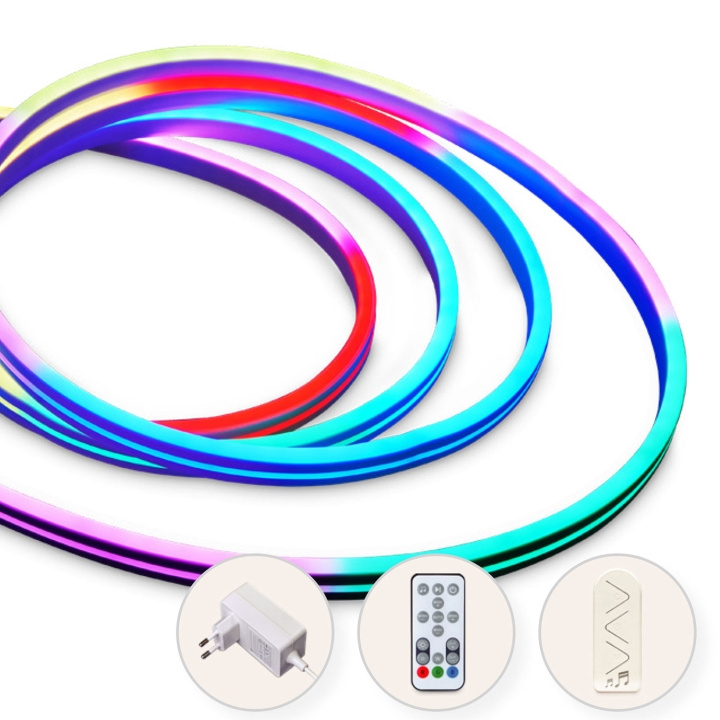 Llitt Alexandra Ledstrip-sett RGBIC Neon IP65 Smart Tuya WiFi 5m???? i gruppen HJEM, HUS OG HAGE / Smarthus / Smart belysning hos TP E-commerce Nordic AB (C62170)