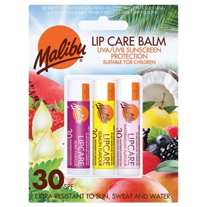Malibu Lip Care Balm SPF30 3x5g i gruppen HELSE OG SKJØNNHET / Makeup / Lepper / Leppepomade hos TP E-commerce Nordic AB (C62373)